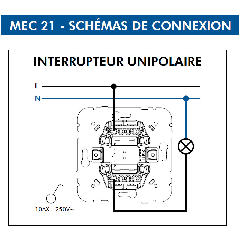 Mécanisme Interrupteur Unipolaire