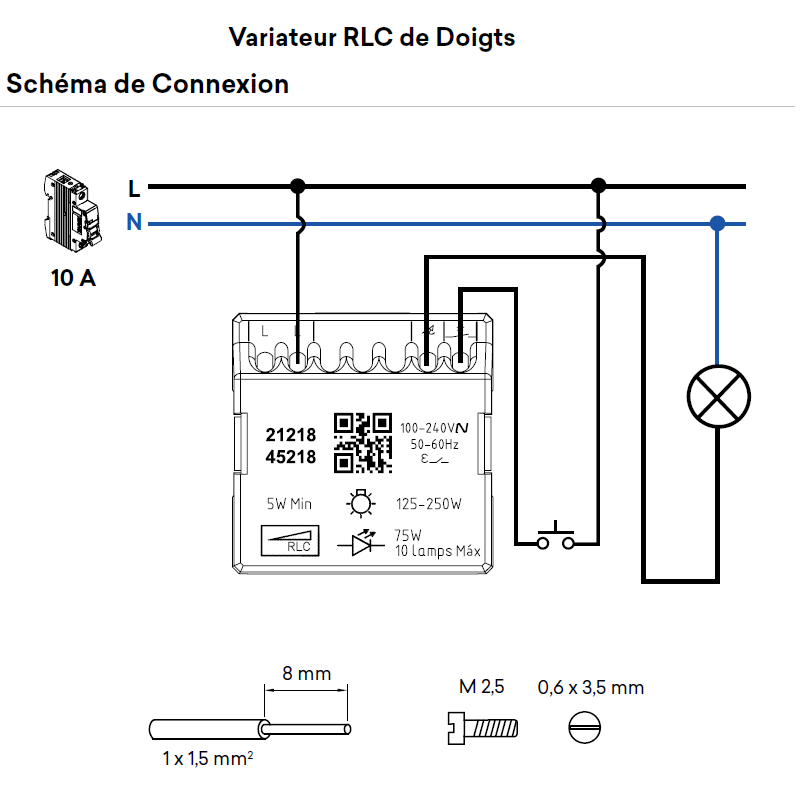 Variateur RLC de Doigts - 2 Modules Quadro 45