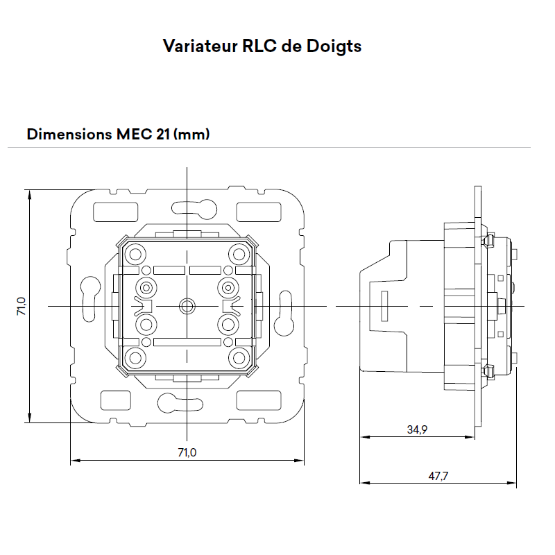 Mécanisme de Variateur RLC de Doigts