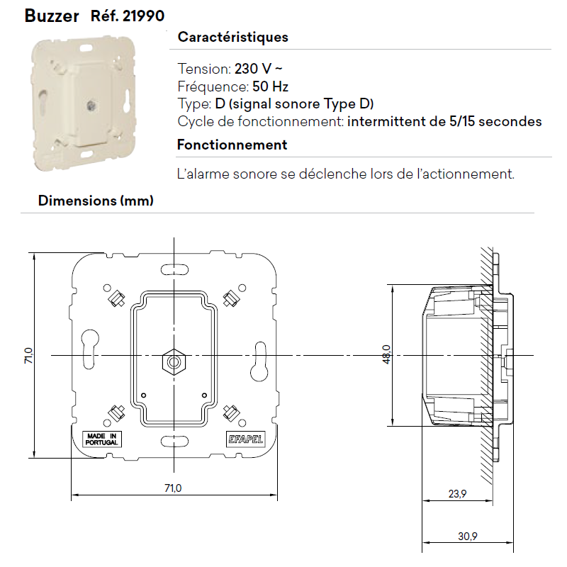 Mécanisme pour Buzzer