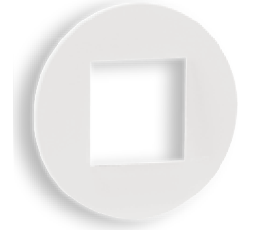 Plaque Ronde QUADRO45 Siza Vieira - Blanc MAT