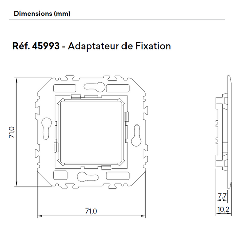 Adaptateur Q45 pour appareillage QUADRA ou SIZA