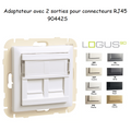 Adaptateur avec Module 2 Sorties pour Connecteurs RJ45 - LOGUS 90