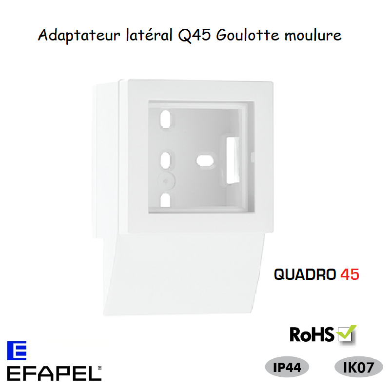 Adaptateur Latéral Série Q45 pour Goulotte moulure