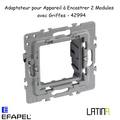 Adaptateur avec griffes pour LATINA Matrice Européenne - 2 Modules