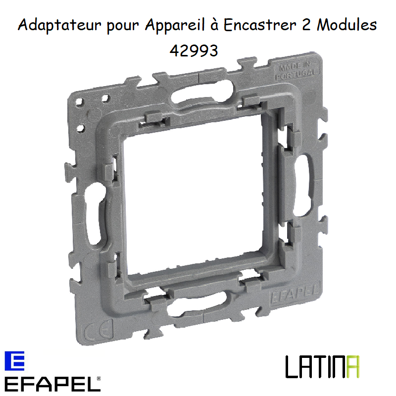 Adaptateur pour Appareil LATINA matrice Européenne - 2 modules