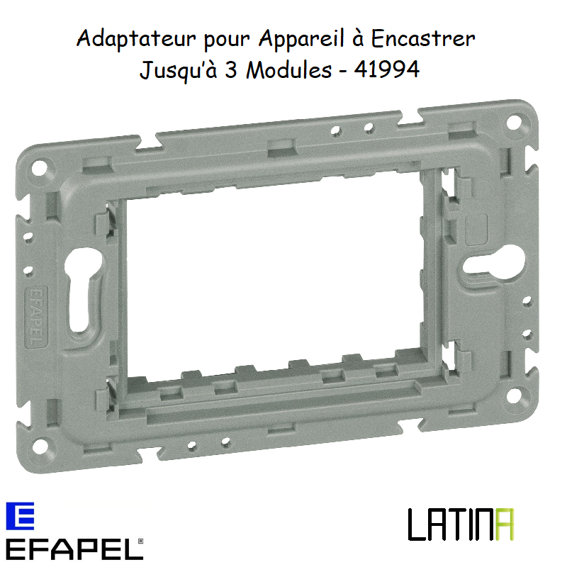 Adaptateur pour Plaque LATINA matrice italienne jusque 3 modules