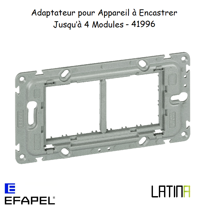 Adaptateur pour plaque LATINA matrice Italienne 4 modules