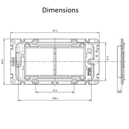 Adaptateur pour plaque LATINA matrice Italienne 4 modules