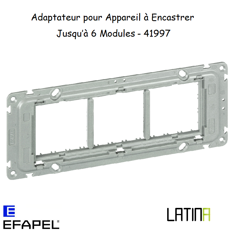 Adaptateur pour plaque LATINA matrice Italienne 6 modules