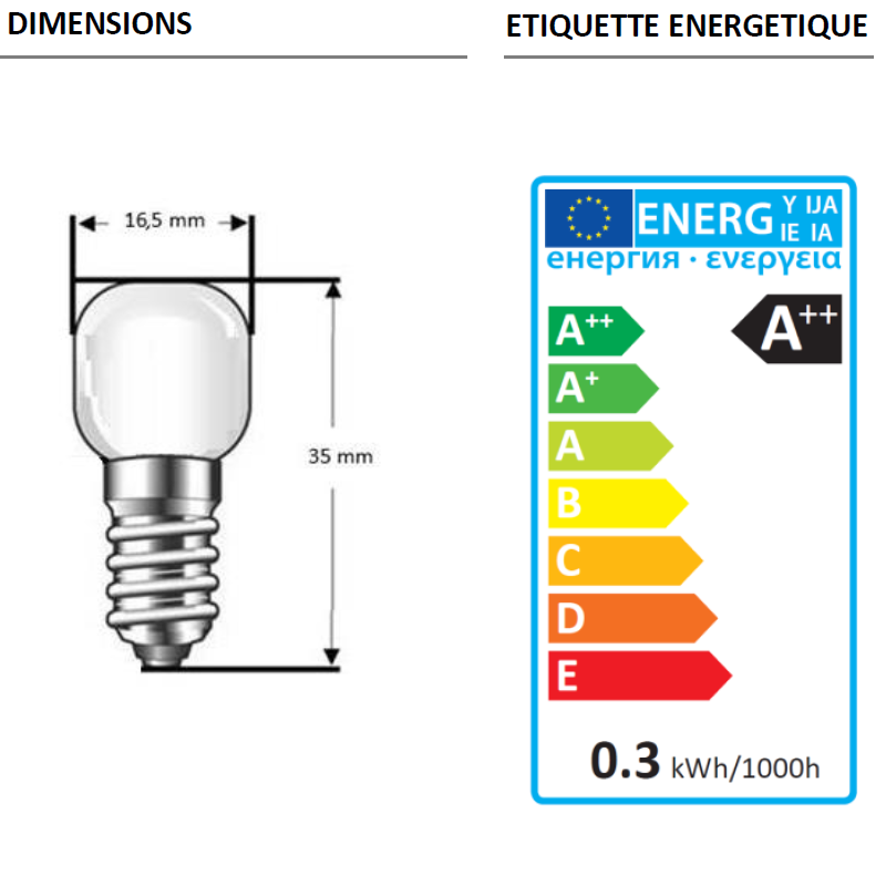 Lampe LED E14 pour Voyant de Balisage