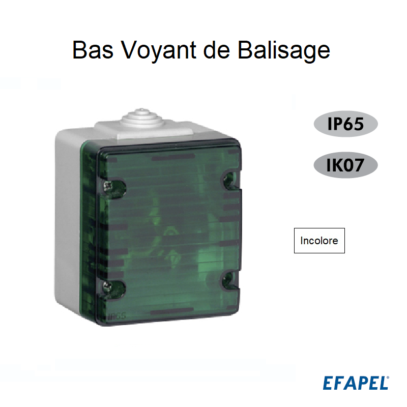 Bas Voyant de Balisage IP65 - Boitier Gris
