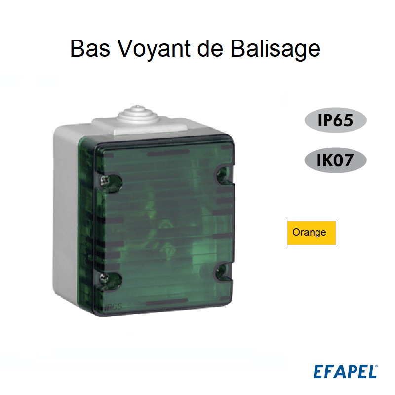 Bas Voyant de Balisage IP65 - Boitier BLANC