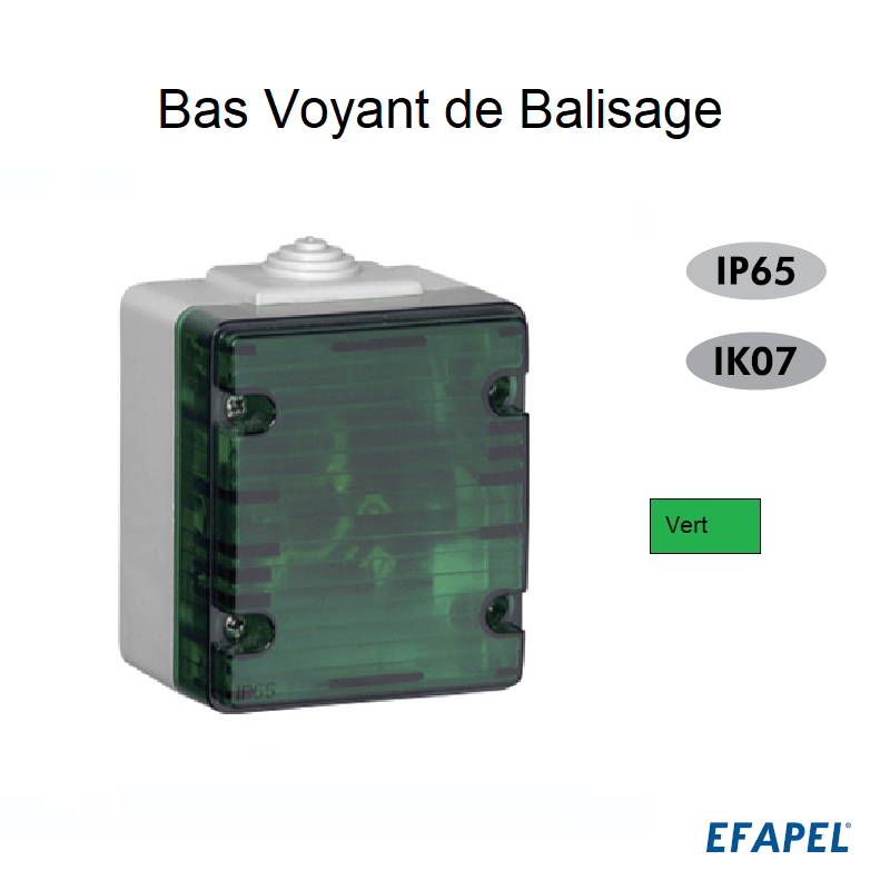 Bas Voyant de Balisage IP65 - Boitier BLANC