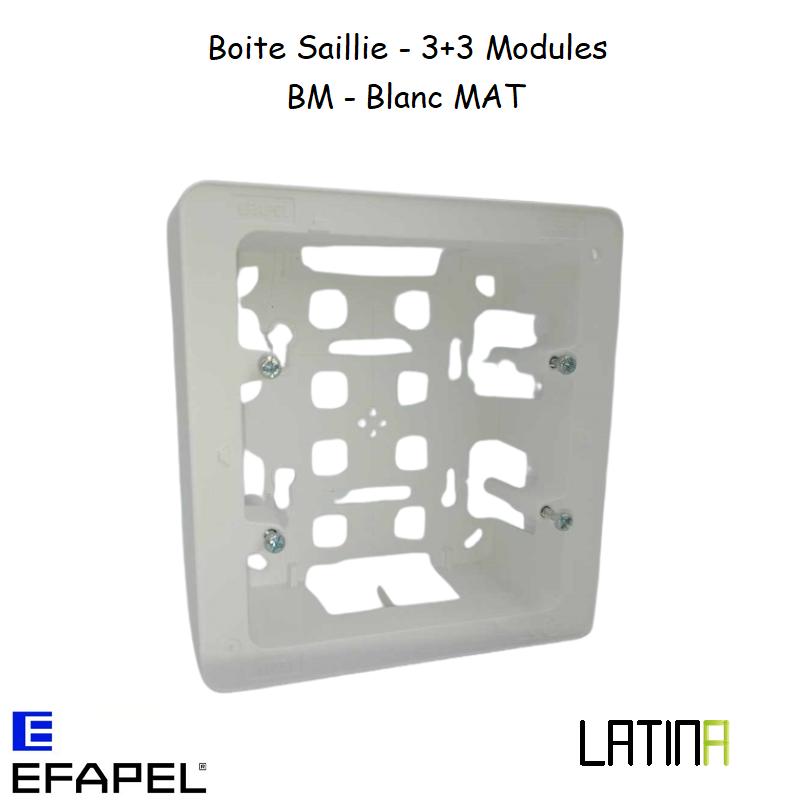 Boite Saillie 3+3 Modules LATINA