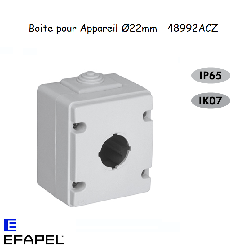 Boite étanche pour Appareils ø 22mm IP65