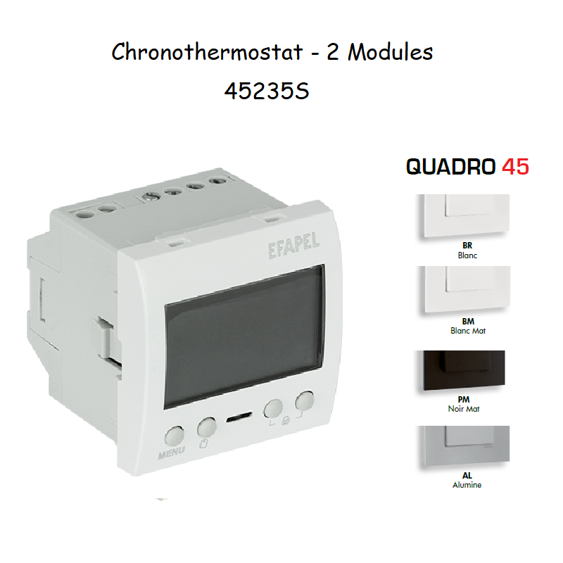 Chronothermostat Multifonctionnel 2 Modules - QUADRO 45