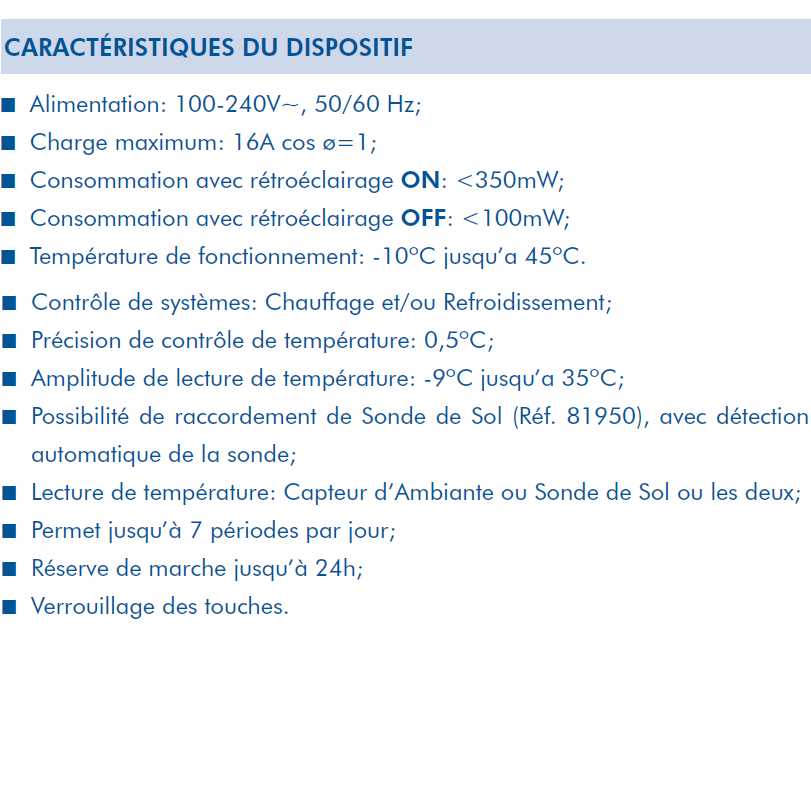 Chronothermostat Multifonctionnel 2 Modules - QUADRO 45