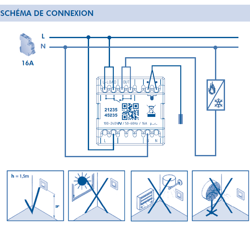 Chronothermostat Multifonctionnel 2 Modules - QUADRO 45