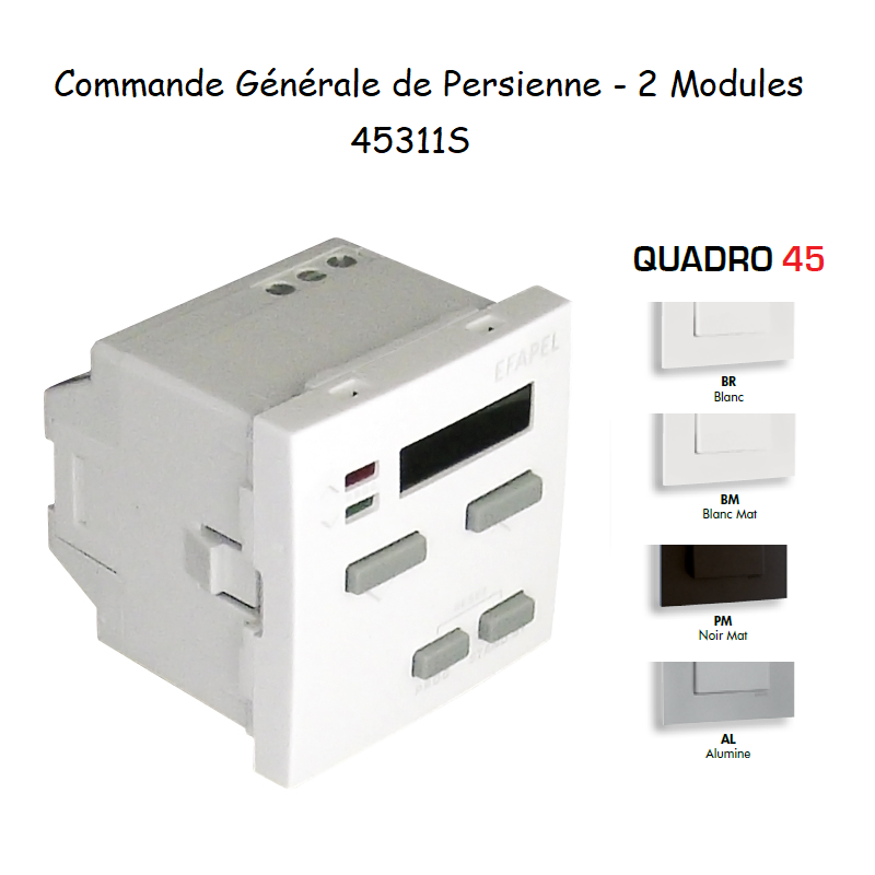 Commande Générale de Persienne avec Capteur IR - 2 Modules QUADRO45