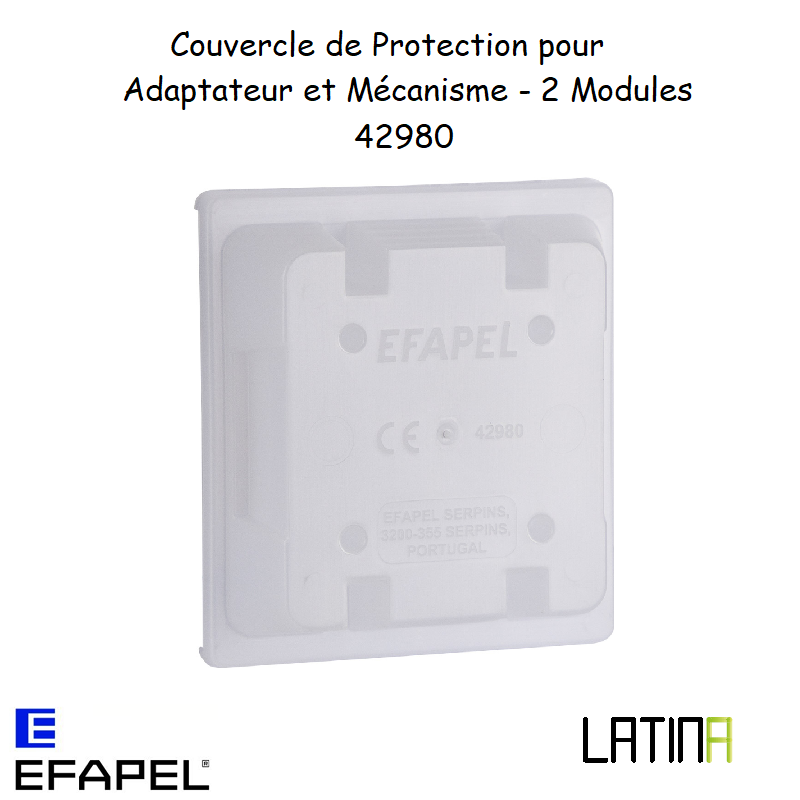 Couvercle de Protection pour adaptateur et mécanismes 2 modules