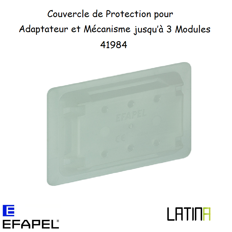Couvercle de Protection pour adaptateur et mécanismes 3 modules