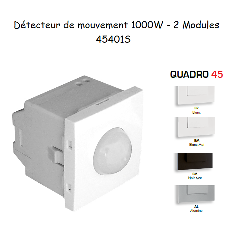 Détecteur de Mouvement de 1000W - 2 Modules QUADRO 45