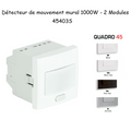 Détecteur de Mouvement Mural 1000W - 2 Modules Quadro 45