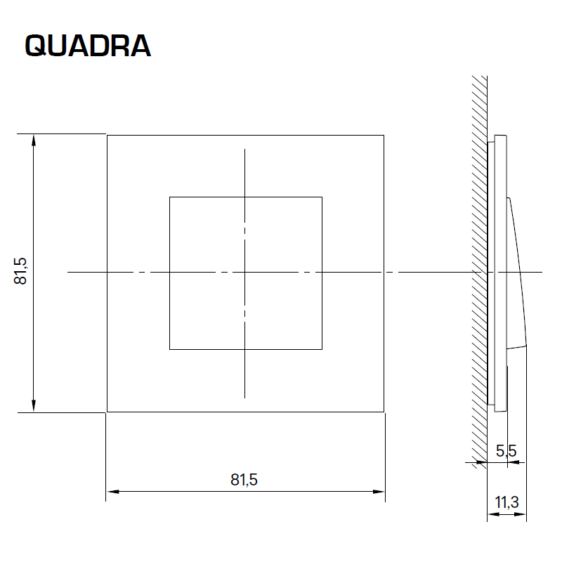 Plaque QUADRA Blanche