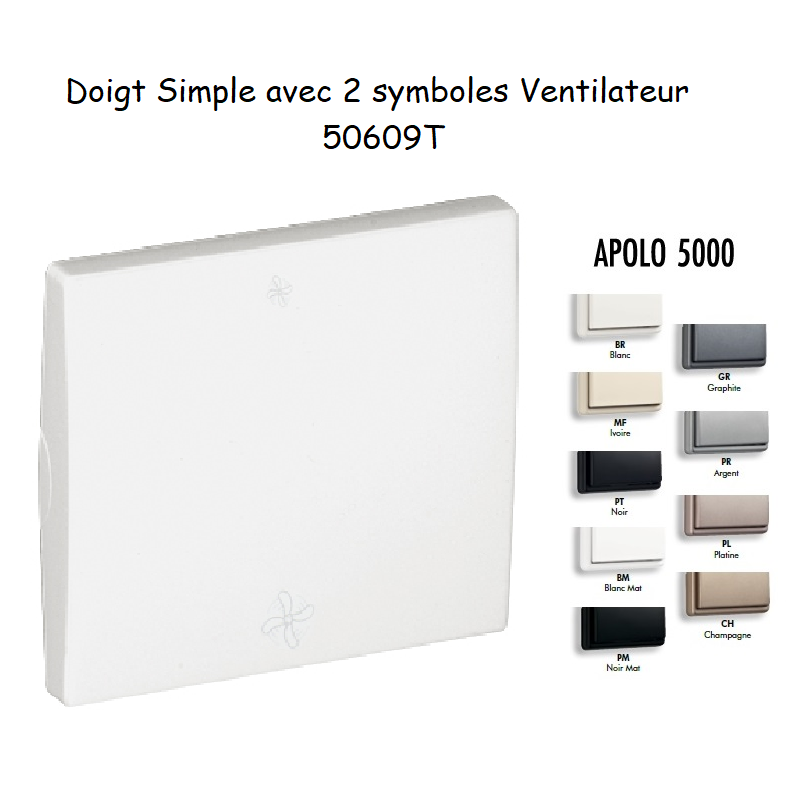 Doigt avec 2 symboles Ventilateur APOLO 5000