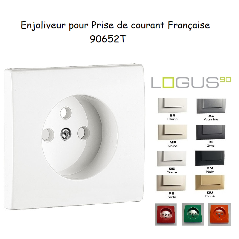 Enjoliveur Prise de courant 2P+T LOGUS90