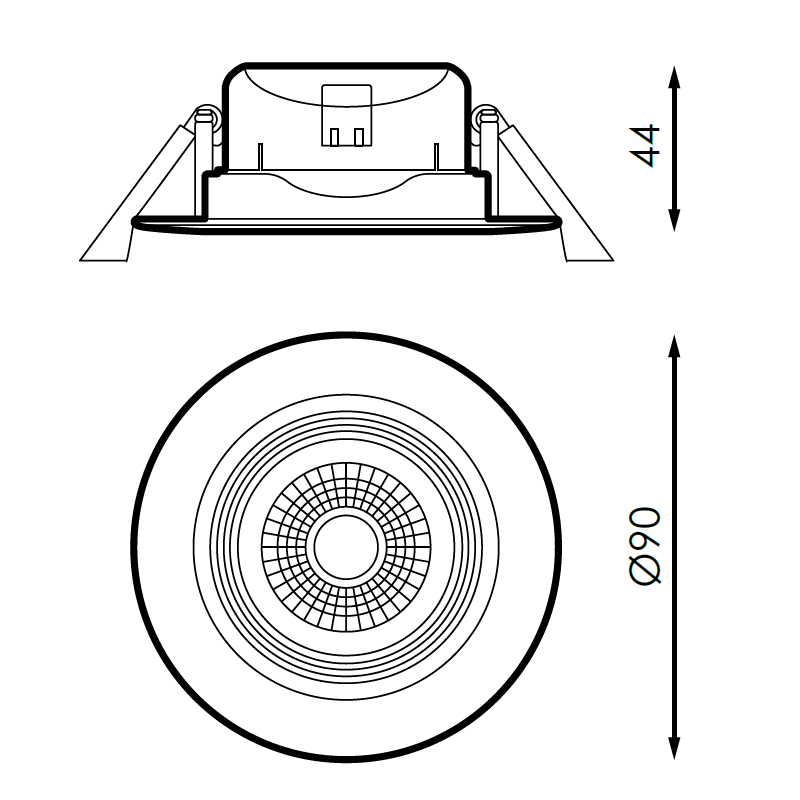 Spot LED Gris encastrable NAHE CL - 6,5W - 4000 kelvin