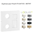 Enjoliveur pour Prise Mixte R-TV-RJ45 ou R-TV-RJ45-FO - LOGUS90
