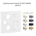 Enjoliveur pour Prise Mixte R-TV-SAT-2xRJ45 LOGUS 90