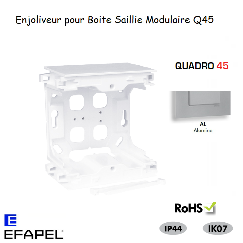 Enjoliveur pour Boite Saillie Modulaire Quadro 45
