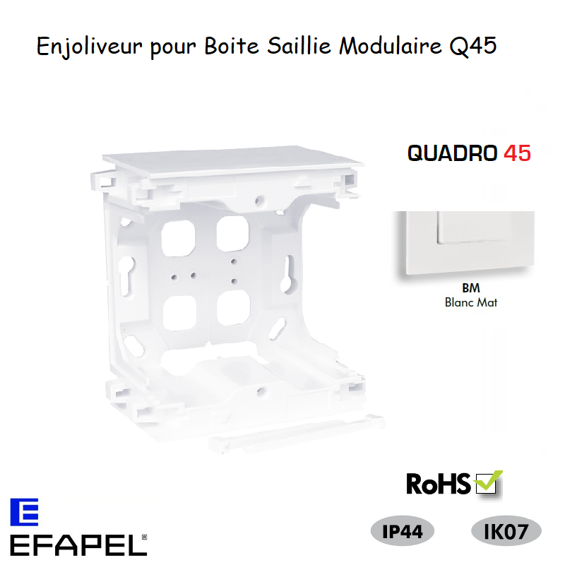 Enjoliveur pour Boite Saillie Modulaire Quadro 45