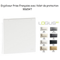 Enjoliveur Prise de courant Française avec Volet de Protection IP44 - LOGUS 90