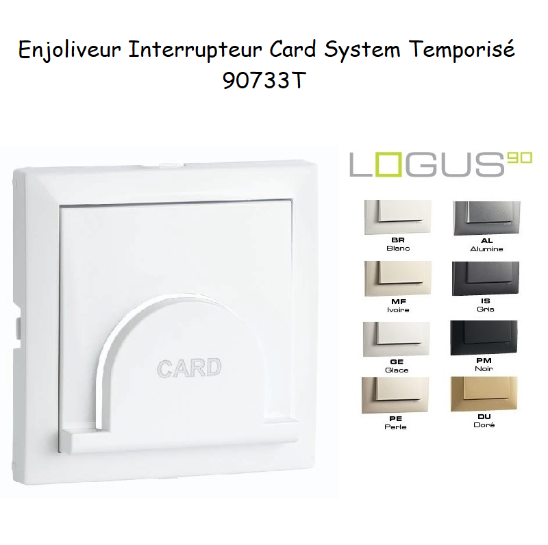 Enjoliveur pour Interrupteur Card System Temporisé - LOGUS 90