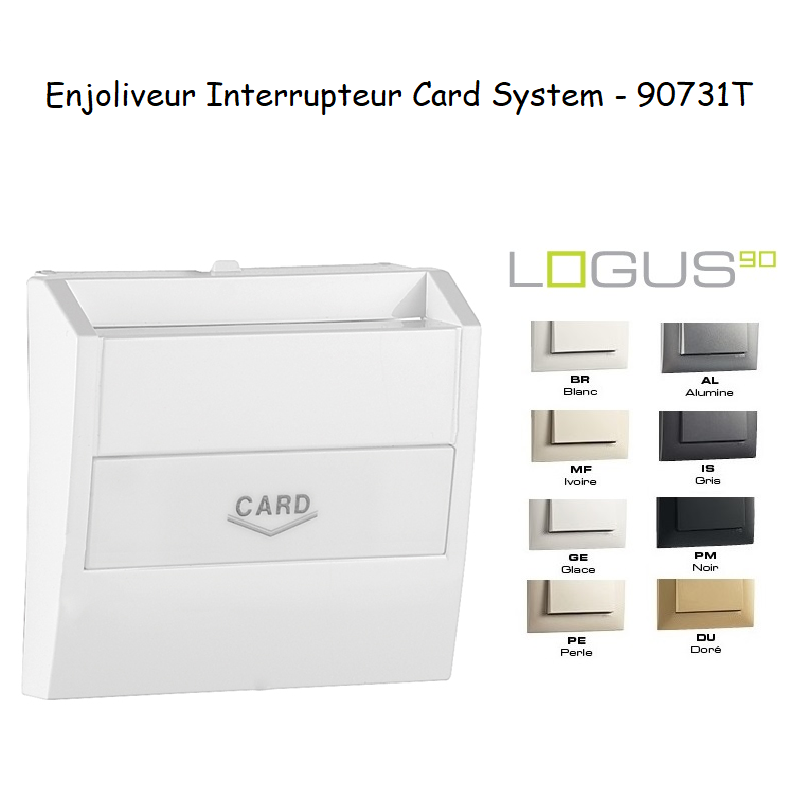 Enjoliveur pour Interrupteur Card-system - Logus90