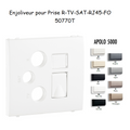 Enjoliveur pour prise Mixte R-TV-SAT-RJ45-FO - APOLO 5000