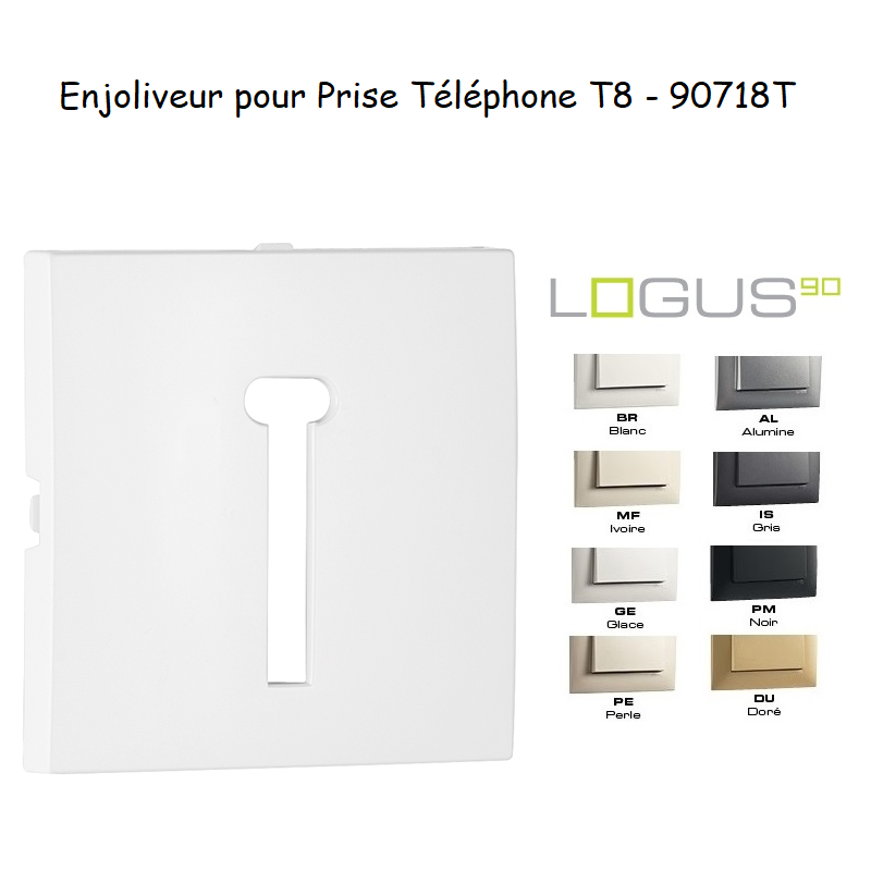 Enjoliveur pour Prise de Téléphone Française T8 - LOGUS 90