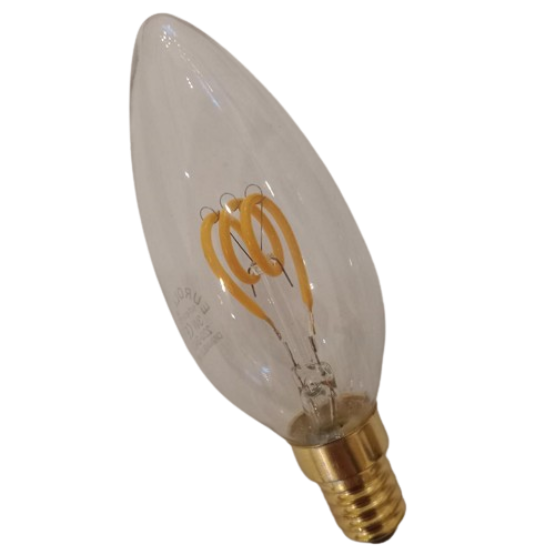 Ampoule LED filament Déco Flamme E14 Claire 3W Gradable
