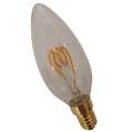 Ampoule LED filament Déco Flamme E14 Claire 3W Gradable