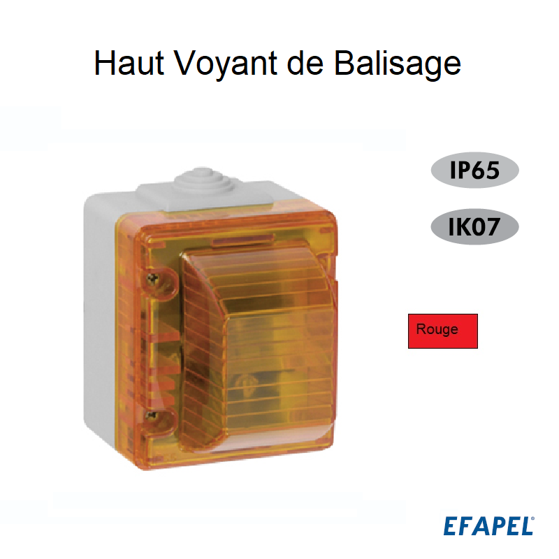 Haut Voyant de Balisage IP65 - Boitier GRIS