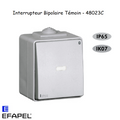 Interrupteur Bipolaire Témoin IP65 Gris ou Blanc