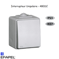 Interrupteur Unipolaire IP65 Gris ou Blanc