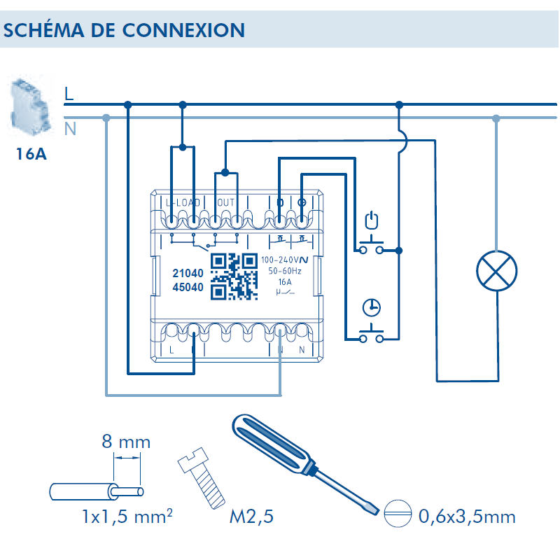 Interrupteur Temporisé Quadro 45 - 2 Modules