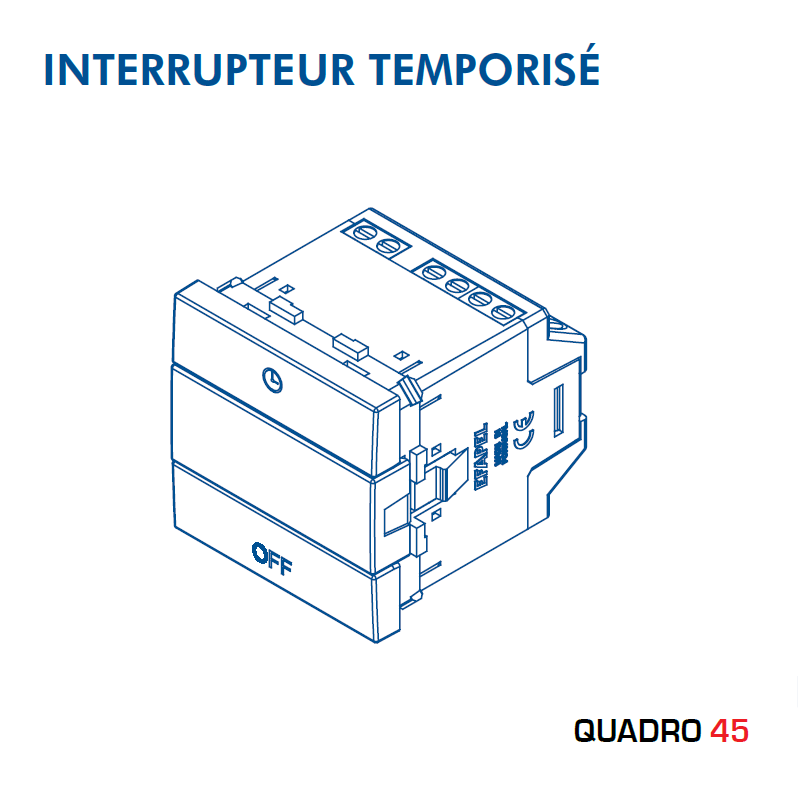 Interrupteur Temporisé Quadro 45 - 2 Modules