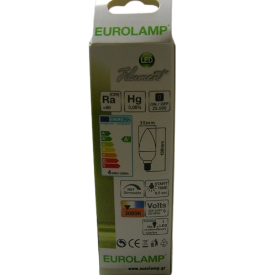 Ampoule LED Filament Flamme E14 - 4W