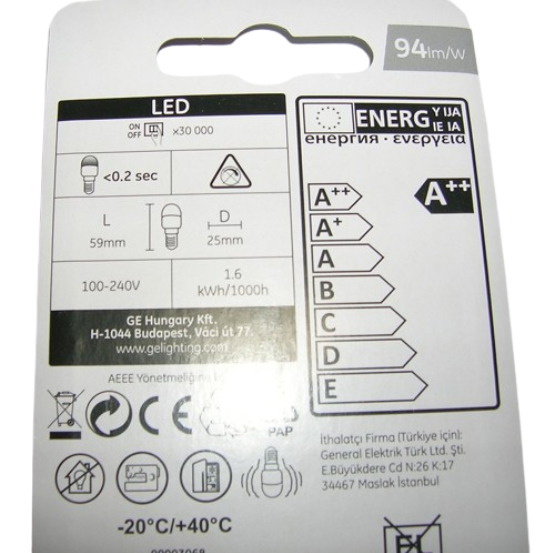 LED Pygmy Energy Smart 1,6 W Culot E14